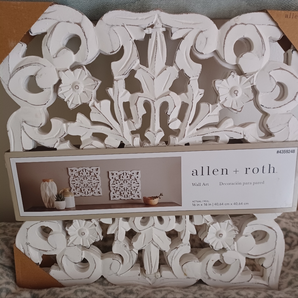 Allen/Roth white wooden wall decor